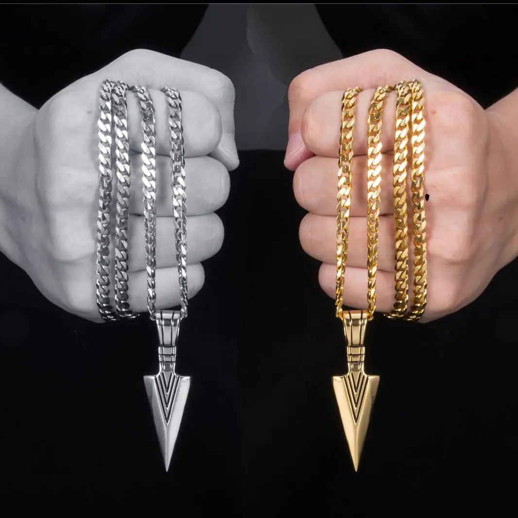 Мужские Viking Подвеска со стрелой из нержавеющей стали норвежский викинг кулон для