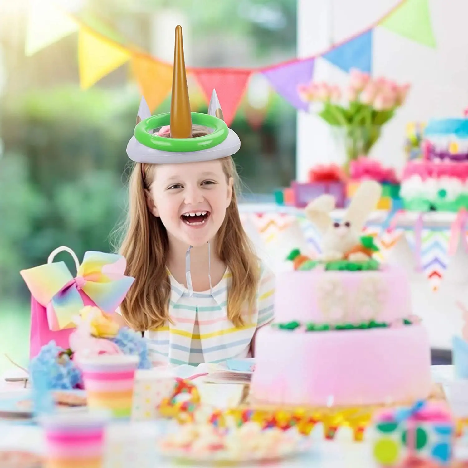 10 наборов игрушка единорог с кольцами для детей и взрослых|Шляпы вечеринок| |