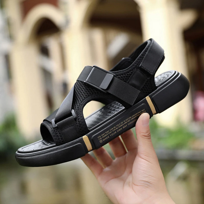 

Outdoor Breathable Comfort Slip on Plus Size Open Shoes Casual Men Sandals Summer Shoes Sandal Mens PVC Sandalias NANLX4