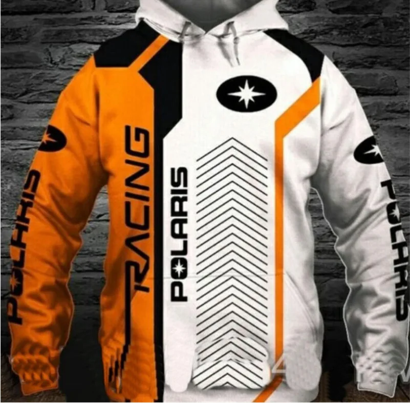 

2021 New POLRRIS Logo Printing Hoodie Racing Suit Men's Zipper Sportswear High Quality Sweatshirt Oversized Harajuku Coat