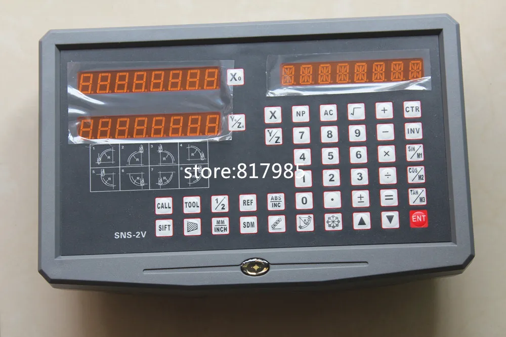 Лучшая цена 2 осевой цифровой индикатор DRO с точной линейной шкалой 70 1020 мм 5um