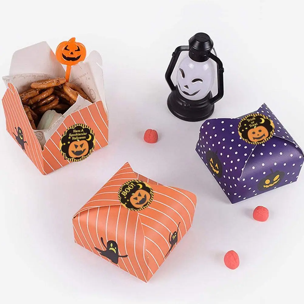 

Halloween Pumpkin Ghost Stickers Packaging Sealing Labels Halloween DIY Gift Label Horror Creation Decorations Stickers Sti D9K4