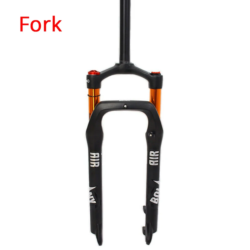 26 inch Fork Подвесная вилка BOLANY MTB 26*4," Воздушный амортизатор 1-1/8" Пляжный Снежный велосипед 120 мм TravCel 9 мм QR 1-1/8 безрезьная вилка для горного жира - Цвет: 26 inch Fork