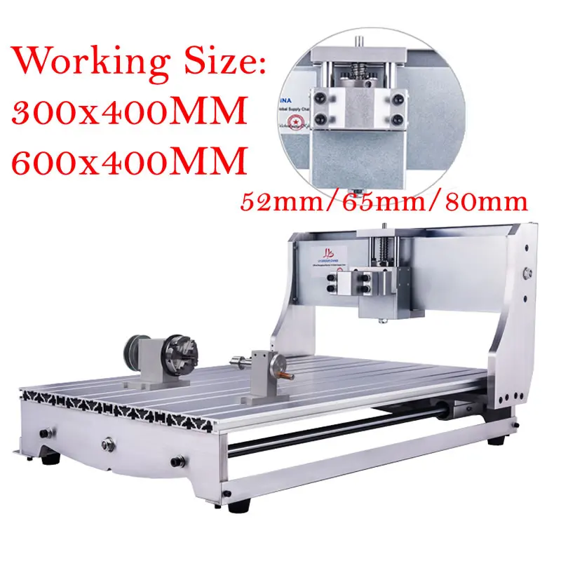 

DIY Mini CNC 3040 6040 Frame Ball Screw with Nema 23 Stepper Motors 4 Axis for CNC 3040 Router Lathe Engraving Milling Machine