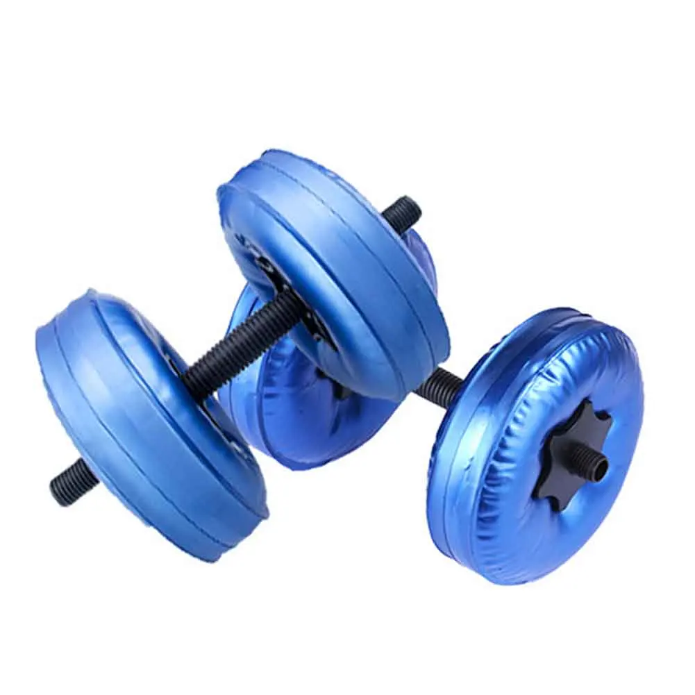 

1pair Fitness Equipment Exercise Adjustable Barbells Home Workout Portable Sports Water Filled Dumbbell Body Building PVC Travel
