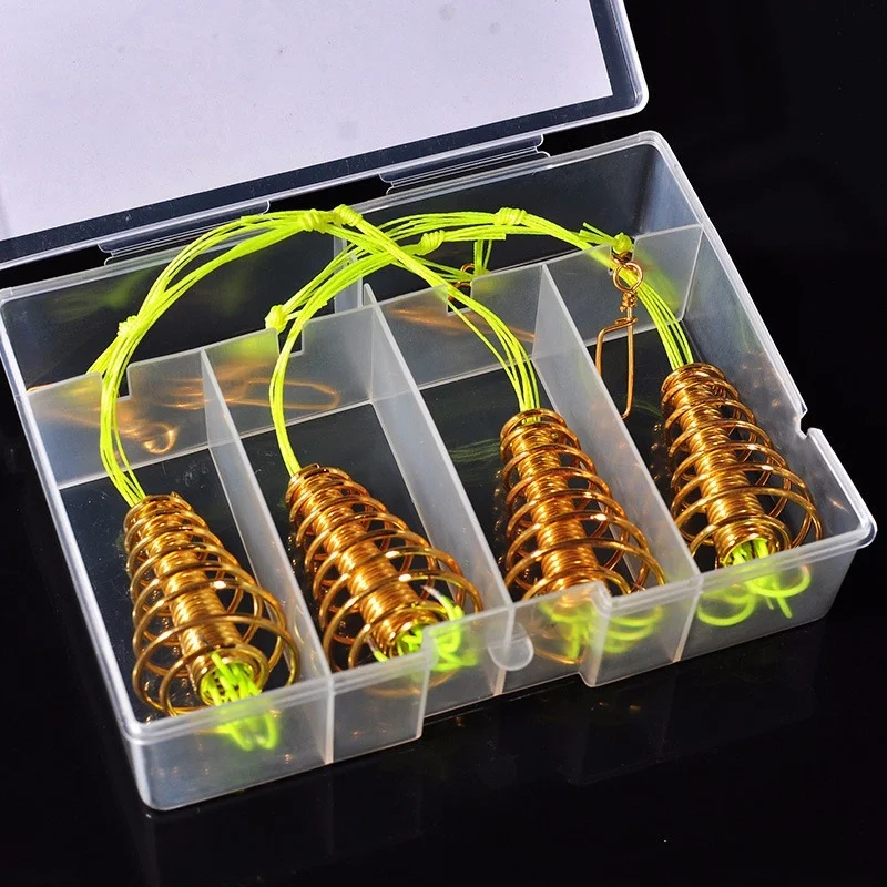 

4 шт./кор. рыболовные крючки из углеродистой стали, двойной крючок с бородкой и леской для ловли карпа, рыболовные крючки, аксессуары для анти...