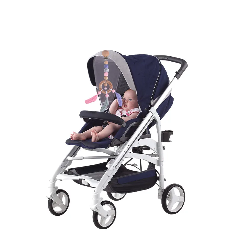 

XCQGH Food Grade Feather Teether Crochet Beads Dummy Pacifier Clip DIY Wood Jewelry Making For Teeth Clip Chains