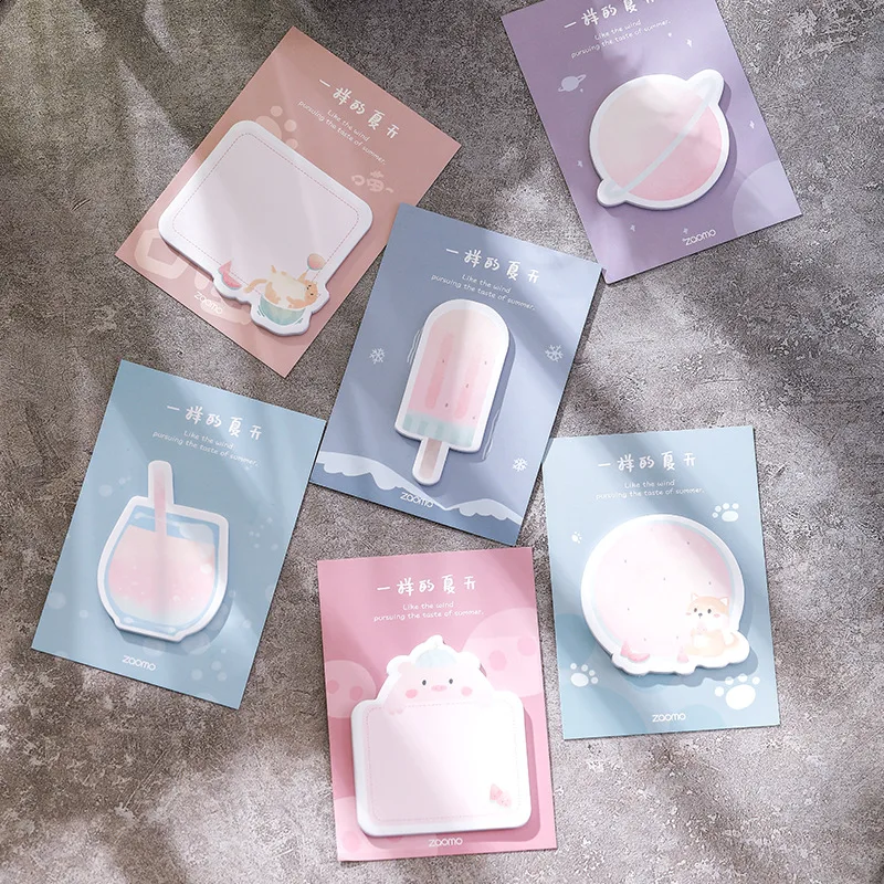 30 упаковок милая Летняя серия блокнот стикер Icecream Cat shaba канцелярские