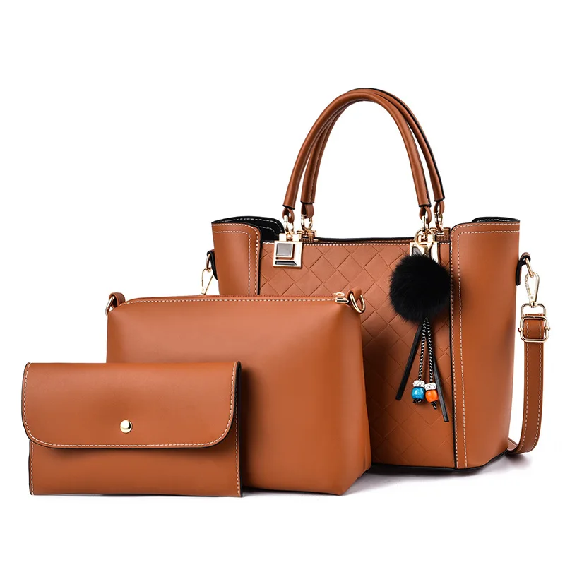 

Women Bags Set 3 Pcs Leather Handbag Women Tote Bag Ladies Shoulder Bag for Women Messenger Bag Sac a Main High Quality