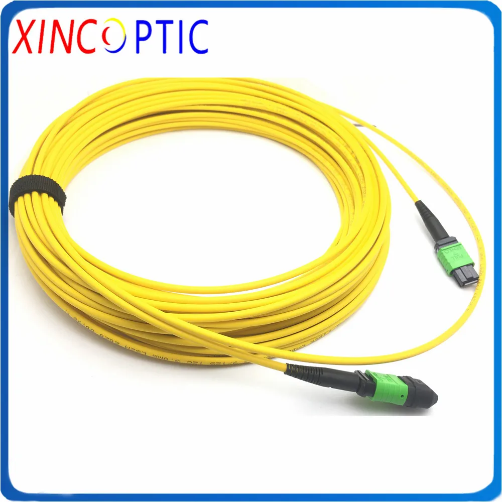 12 ядер одномодовый G657A1 тип A/B/C 12F MPO/APC Female to (F )10M 3 0 мм LSZH мини круглый желтый