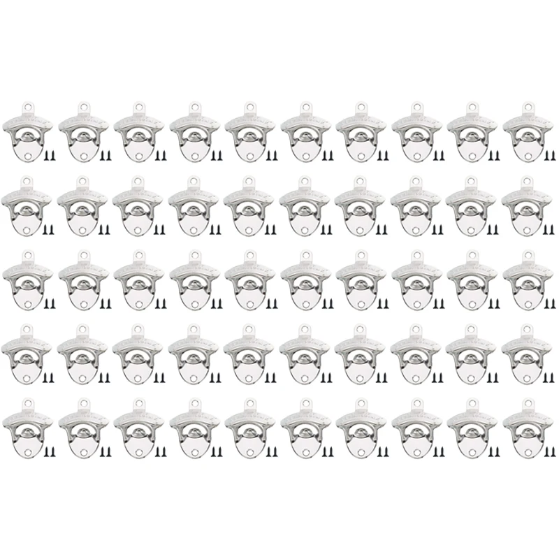 

Открывалка для пивных бутылок, 50 шт., настенные винтажные открывалки, инструменты с винтами, четыре цвета в наличии, аксессуары для бара, гад...