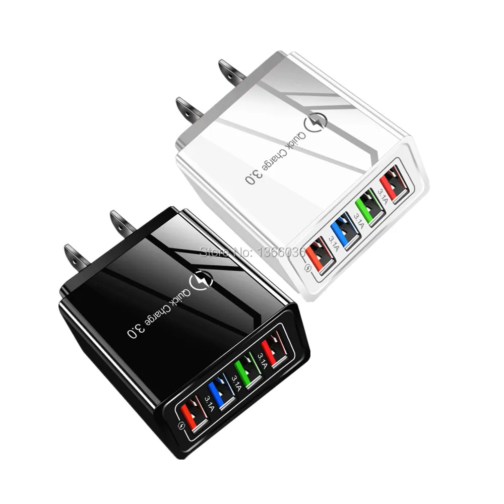 

Сетевое зарядное устройство с 4usb-портами и поддержкой быстрой зарядки, 5 В, 100 А