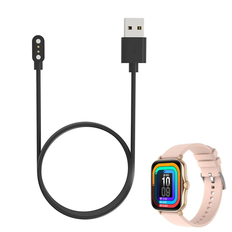 Smartwatch Charger USB Charging Cable Charge Cord for SITLOS SQR P8 Plus/Mix/BR Colmi P9 P28 MISTEP LEMFO Y20 Watch Accessories