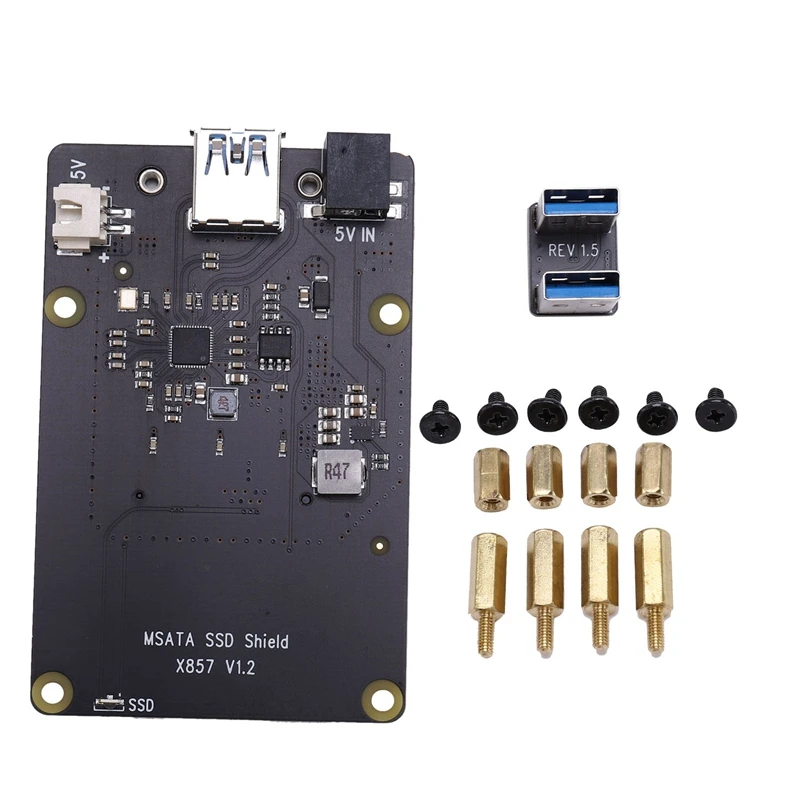 Плата расширения MSATA SSD X857 USB3.1 для Raspberry Pi 4B|Демонстрационные стенды| |