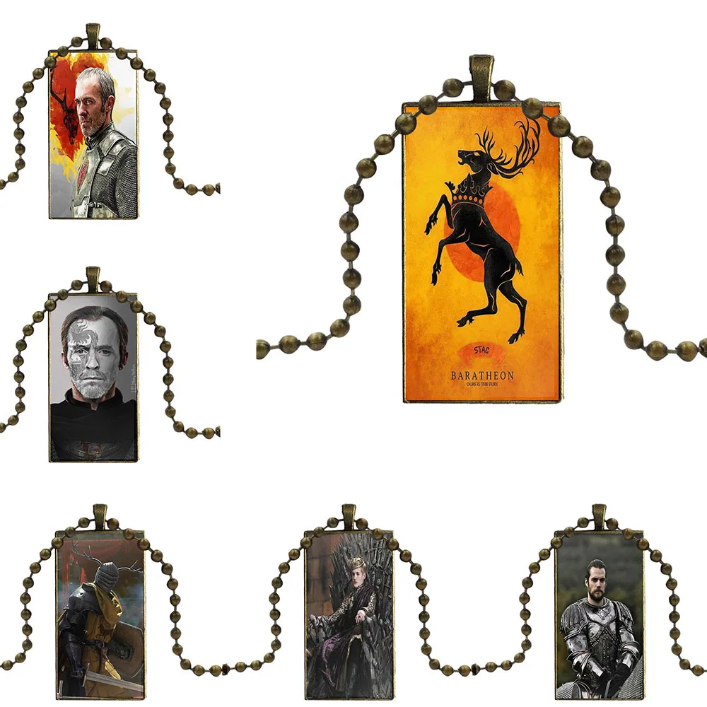 Дизайнерская модная винтажная стеклянная Женская прямоугольная ожерелье с