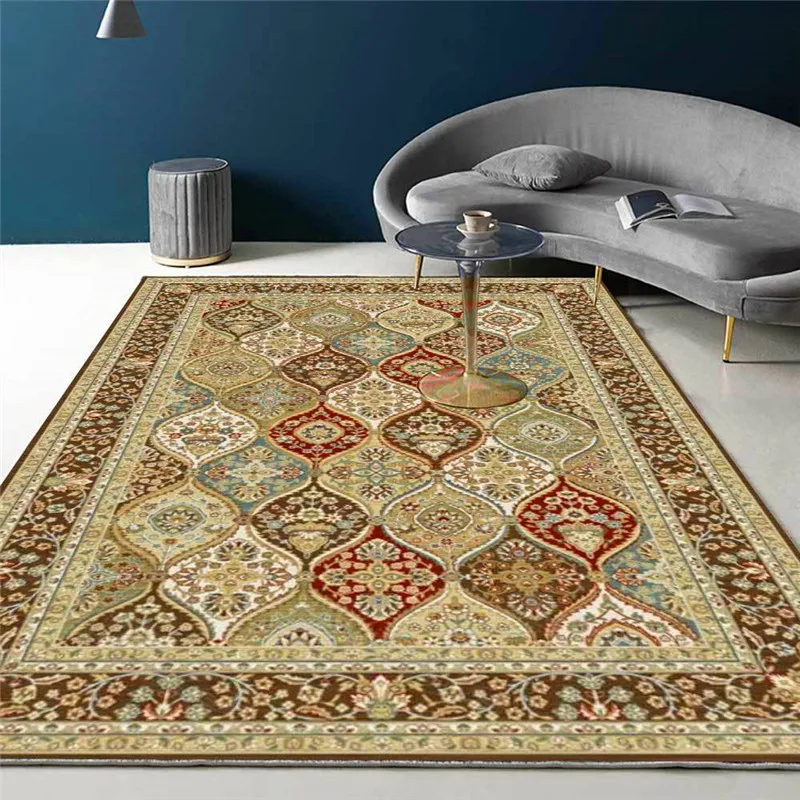 Модный геометрический маленький ковер персидский Винтажный стиль двора для