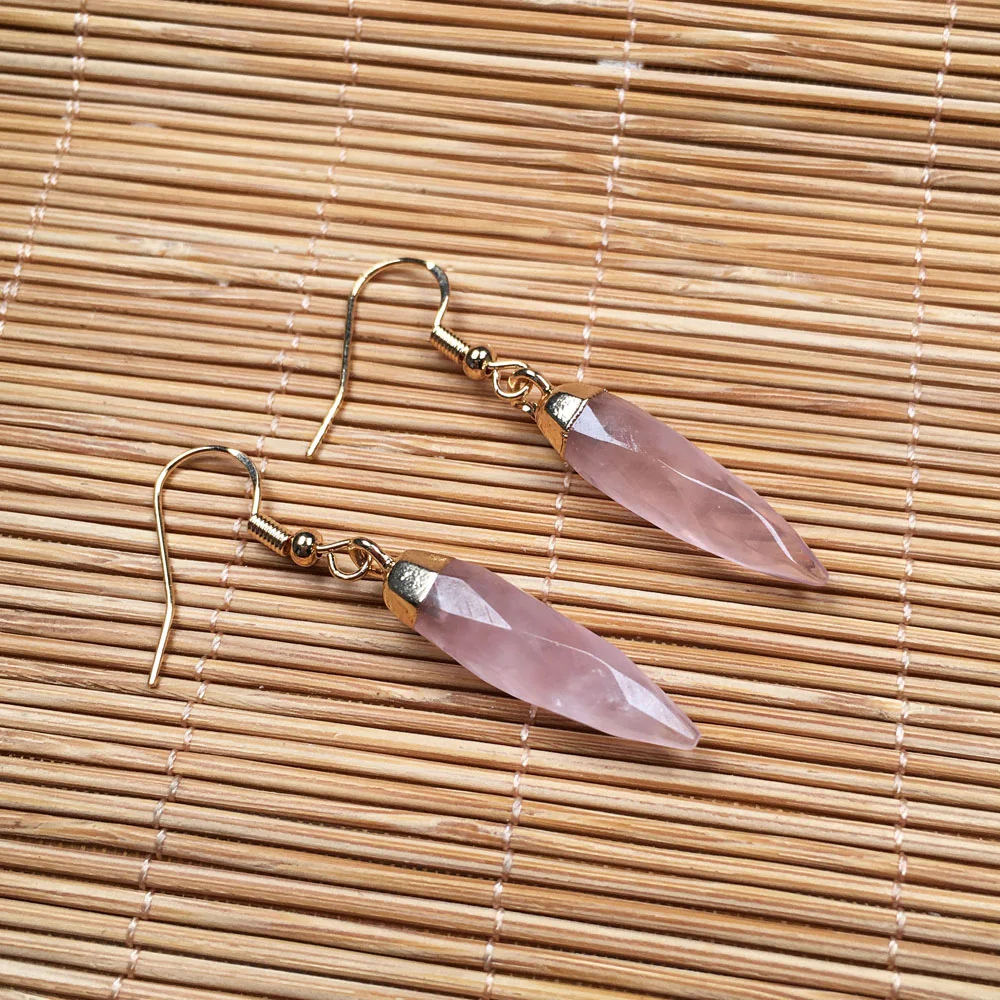 Женские серьги-гвоздики с натуральным камнем ювелирные изделия ручной работы