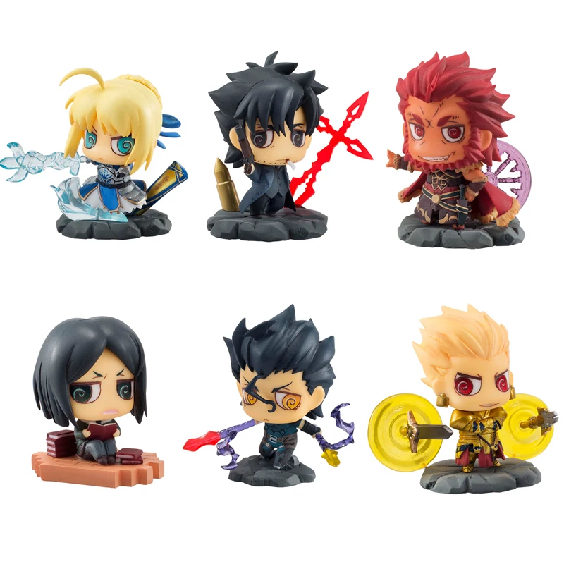 Экшн фигурки Fate Stay Night 6 шт./компл. куклы саблей масштаб 1/14 окрашенная фигурка Lancer
