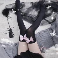 sexy velvet stockings kawaii bow knee high socks schoolgirls cosplay medias de mujer erotic lingerie over knee stockings