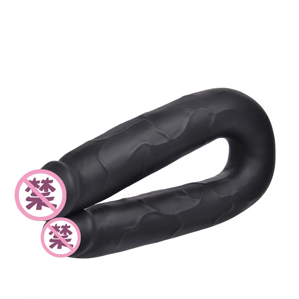 Силиконовый фаллоимитатор с двойной головкой мастурбатор для женщин лесбийский