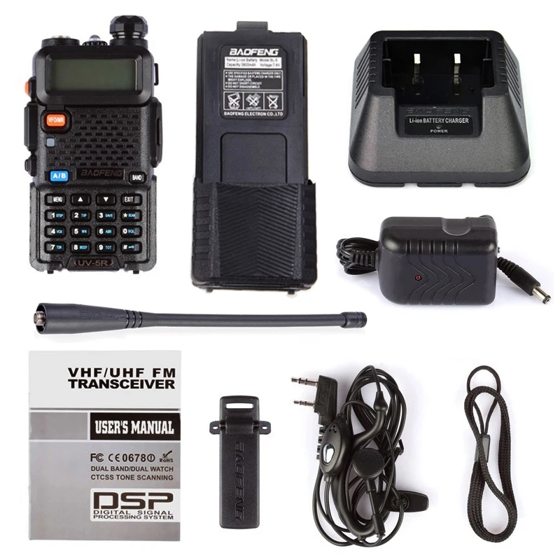 

Baofeng Walkie Talkie uv 5r 3800 Dual Band VHF UHF 136-174/400-520mhz Two-way Radio walky talky uv-5r Radio Station