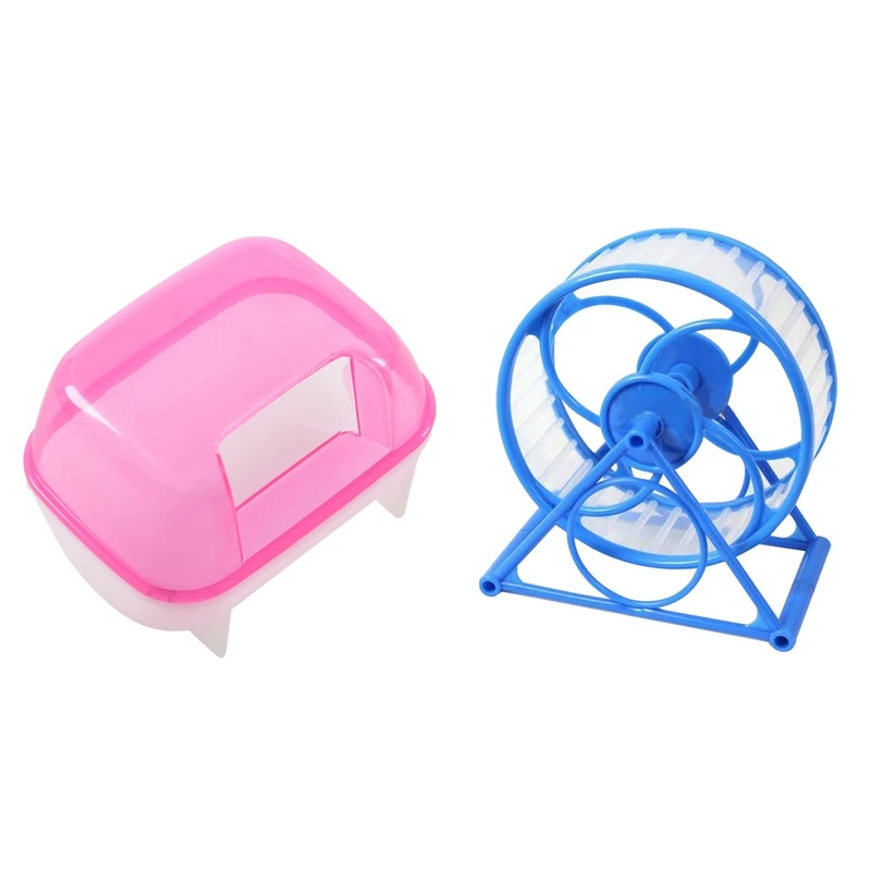 2 шт. товары для хомяков: 1 розовый белый маленький хомяк купания Песочная клетка