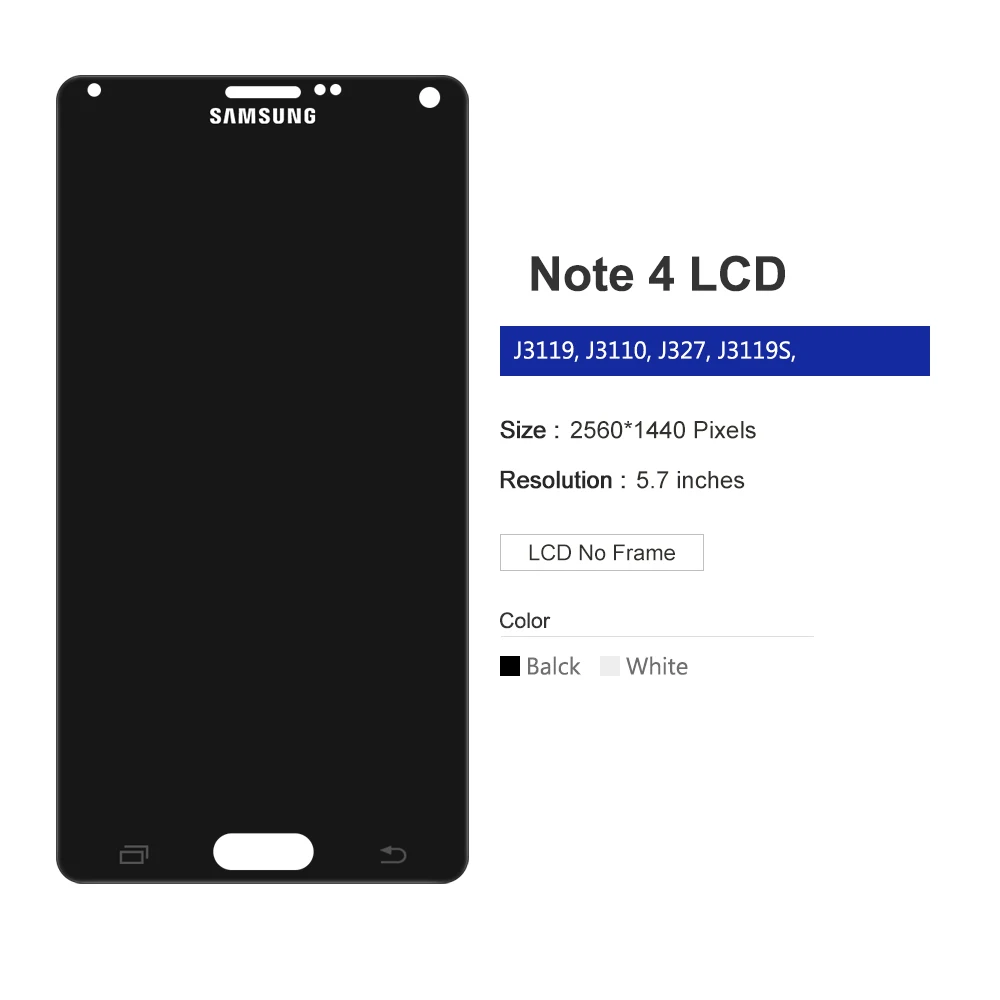 5 7 ''Оригинальный ЖК-дисплей для Samsung Galaxy Note 4 Note4 N910C N910 N910A N910F + сенсорный экран