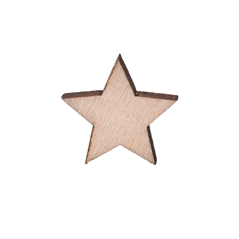 

100Pcs/bag DIY Romatic Style Wood Star Chipboard For Diy Flatback Jewelry Findings