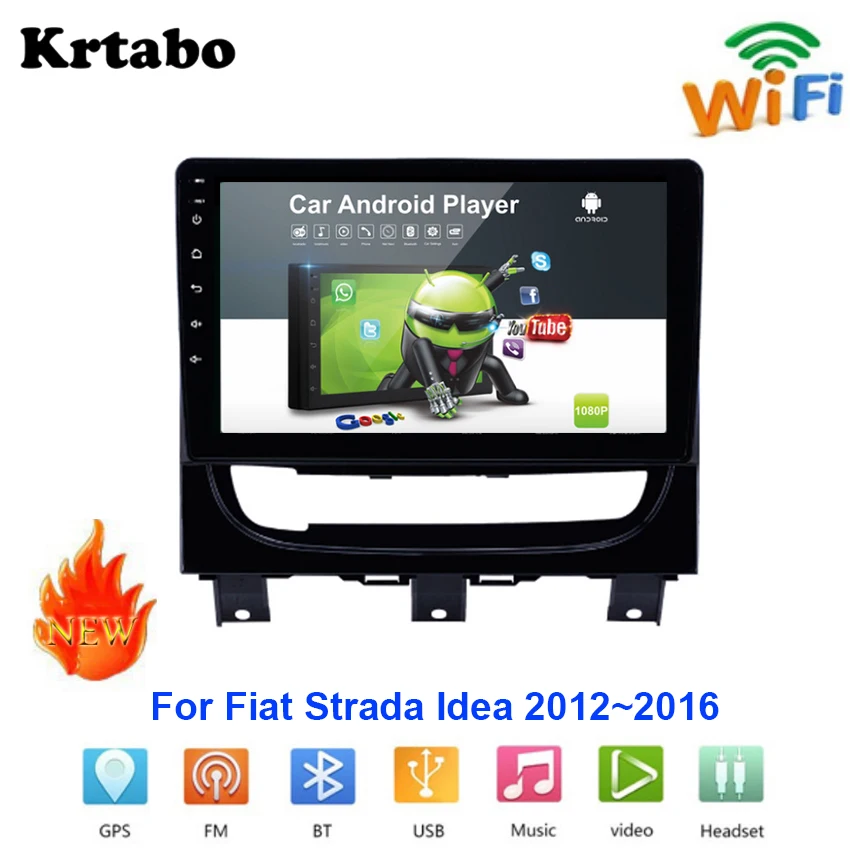 Автомобильный мультимедийный плеер для Fiat Strada Idea 2012 ~ 2016 радио Android сенсорный