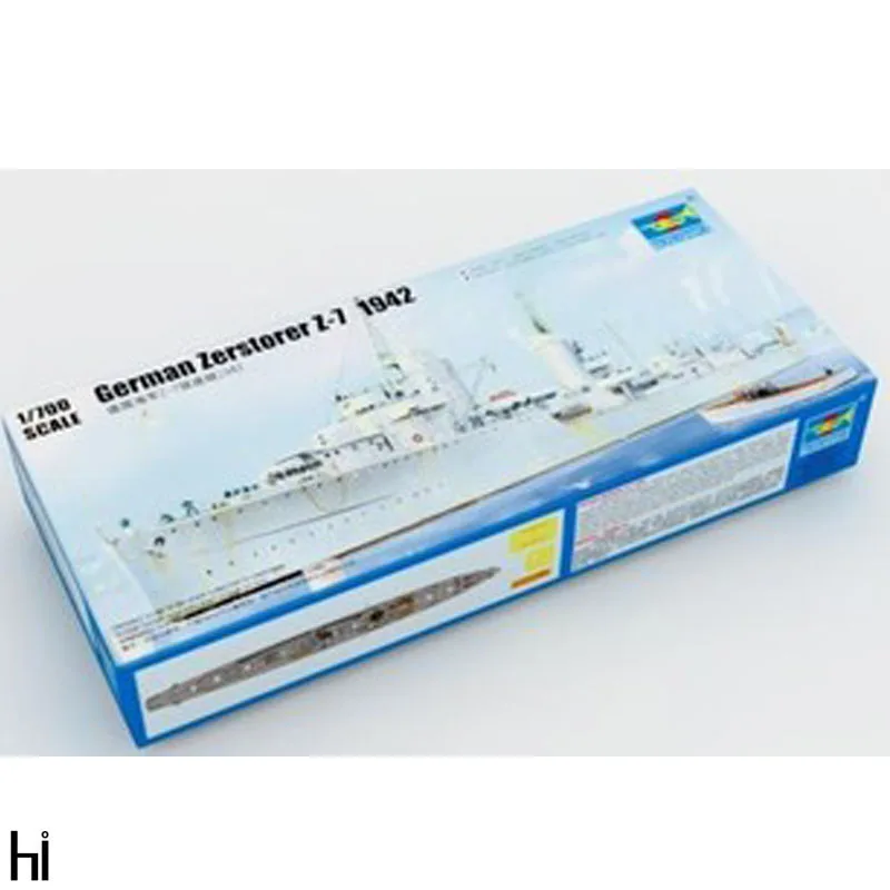 

Trumpeter 05793 1/700 Scale German Zerstorer Z-7 1942 Destroyer Military Ship Toy Hobby Assembly Plastic Model Building Kit