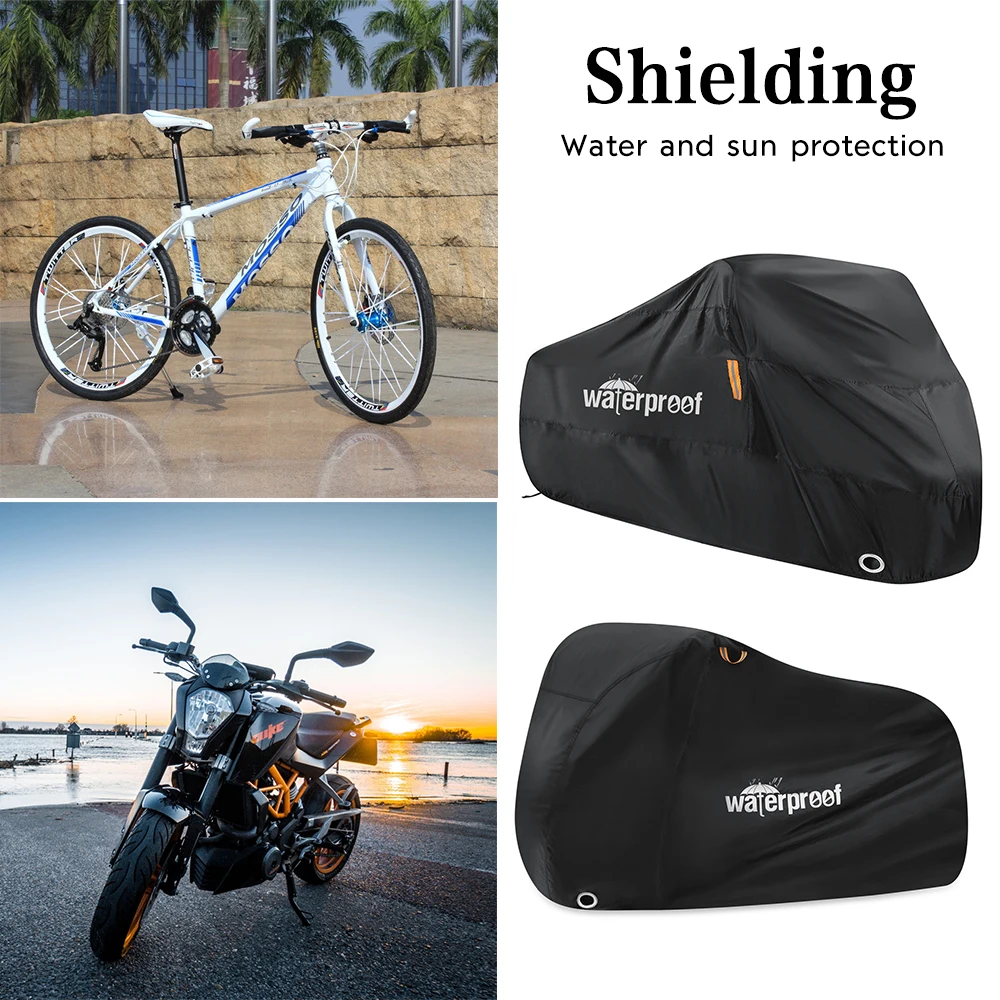 

210T Oxford Cloth Durable Motorcycle Bicycle Bike Waterproof Cover Anti UV Scooter Motorbike Protector Cover Bike Accessories