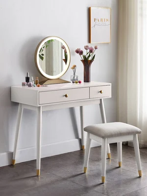 

Dresser with drawer bedroom solid wood dresser with light mirror dresser stool combination