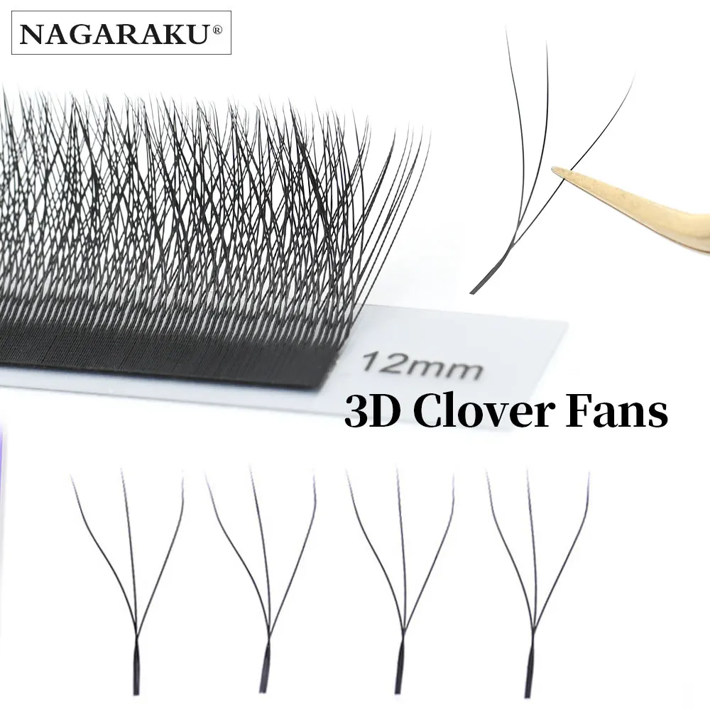 Накладные ресницы NAGARAKU автоматические 3D 4D цветущие готовые вееры для