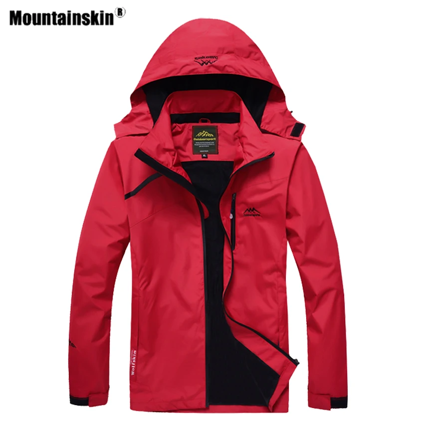 Женская дышащая куртка Mountainskin с капюшоном тонкая ветровка для занятий спортом на