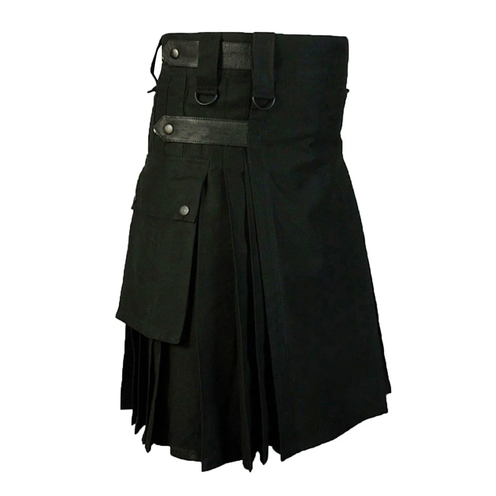 Мужская юбка Kilt шотландская Готическая модная с карманами одежда повседневная
