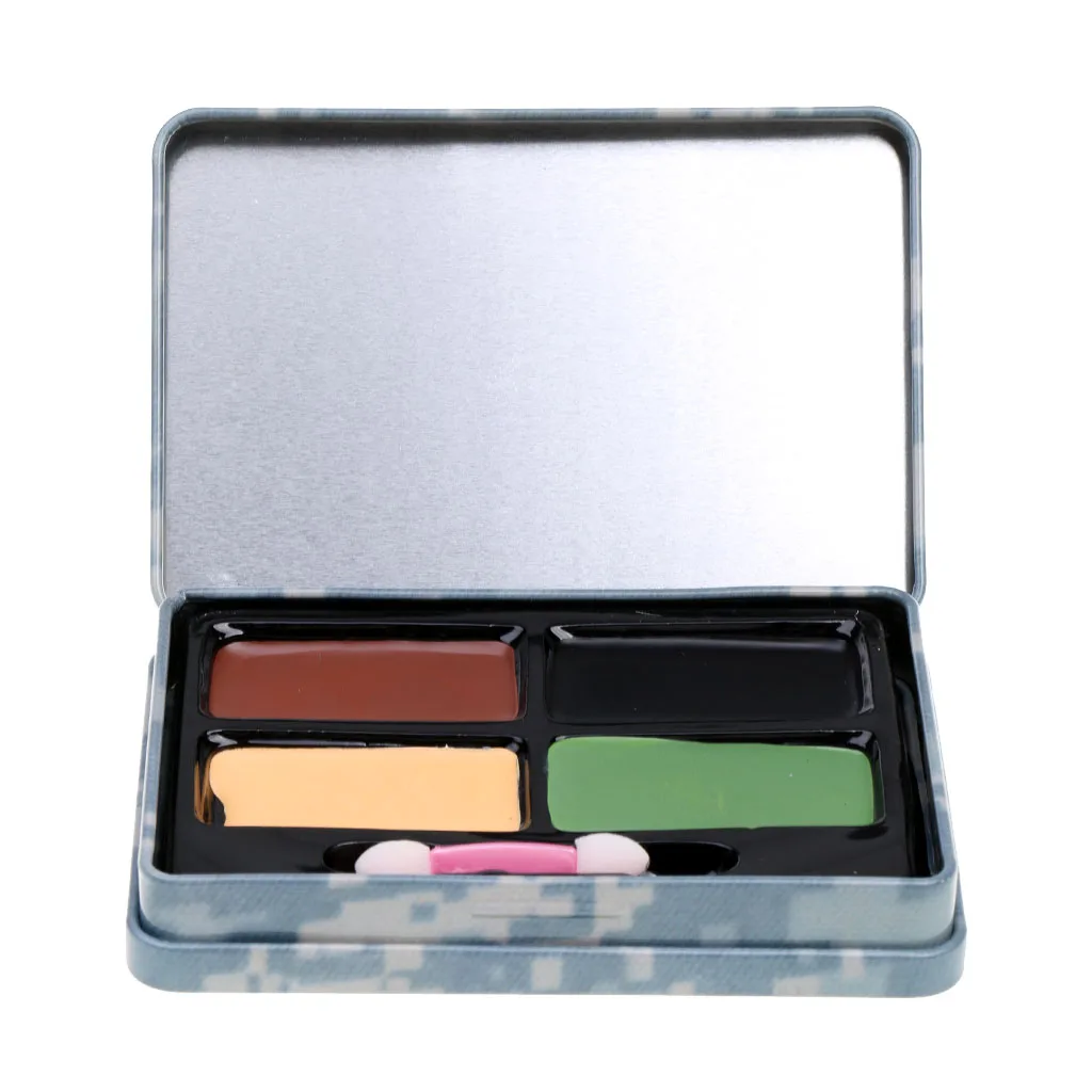 4 цвета Камуфляжный крем для лица с мини кисточкой макияжа армейская Охота охоты