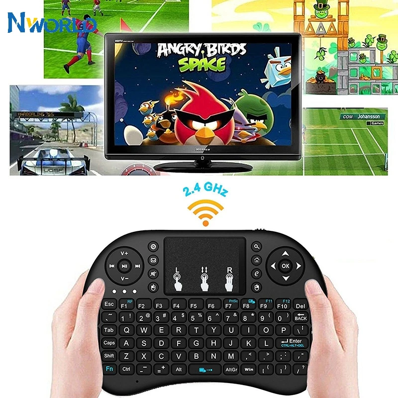 Новая беспроводная мини клавиатура I8 2 4 ГГц USB тачпад Air Mouse пульт дистанционного