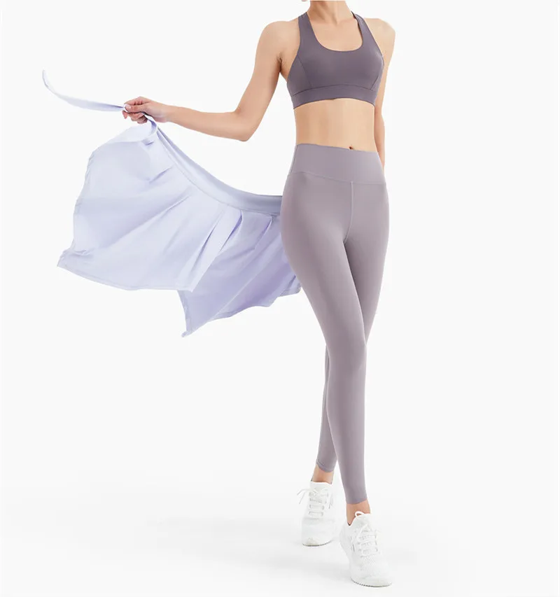 One Piece Women Tennis Skirt Running Golf Ballet Dancing Sports Hip Cover With Elestic Bandage Yoga Skort Fitness Gym Sportswear