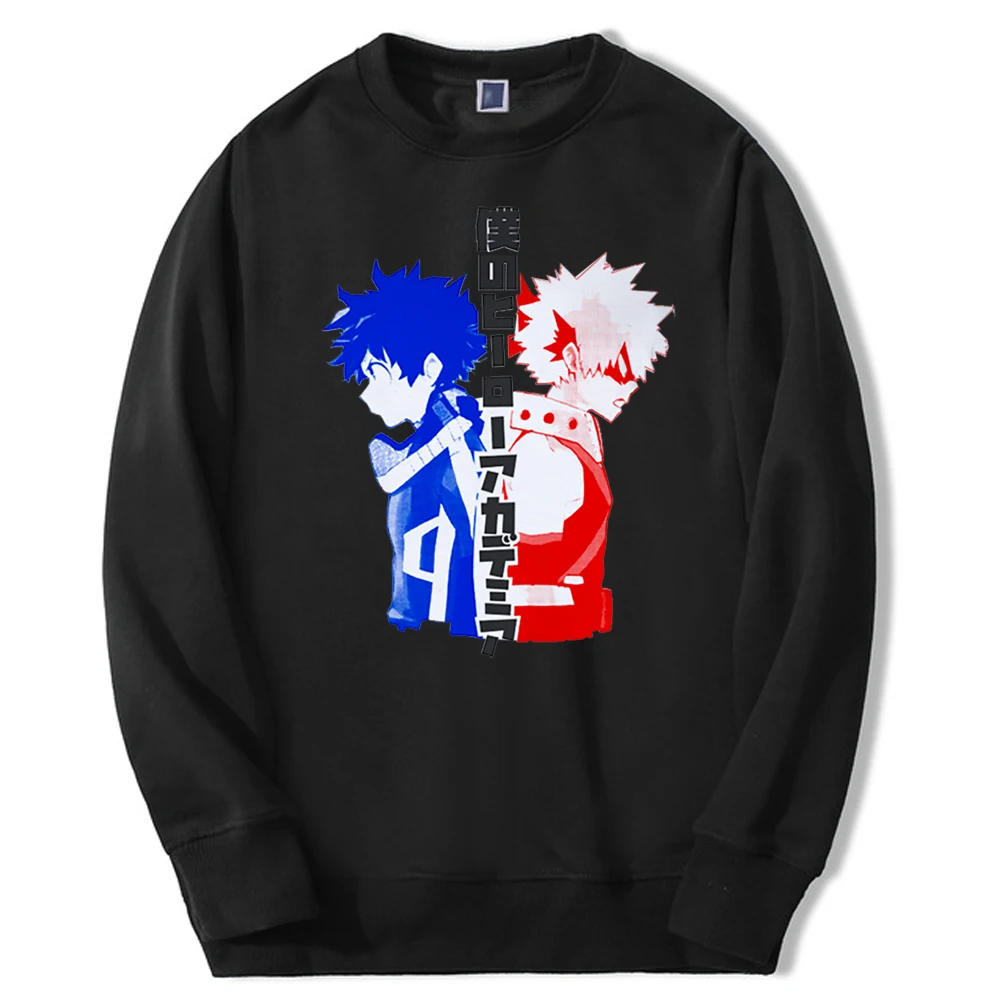 

Мужская Флисовая Толстовка Deku Bakugou Todoroki с капюшоном и круглым вырезом