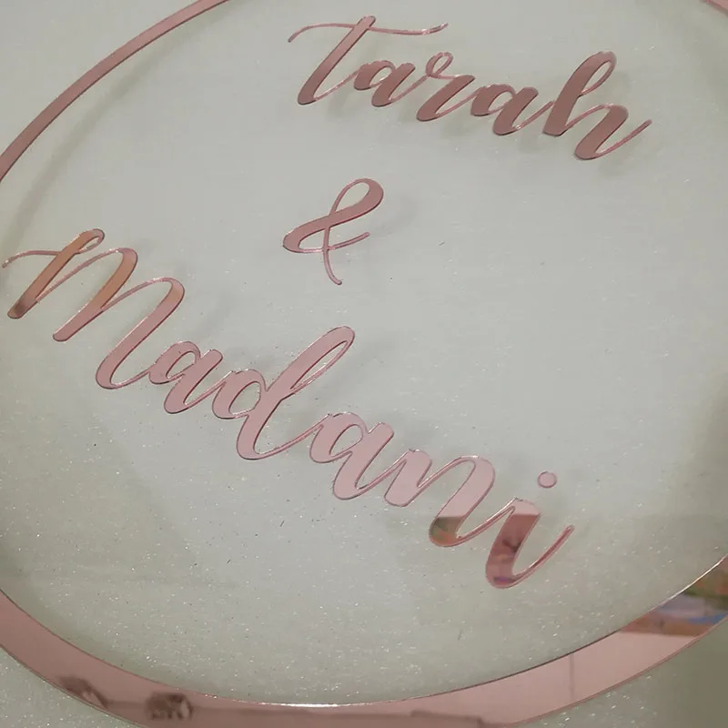 Персонализированный знак с именем розового золота BabyShower Свадебный декор на