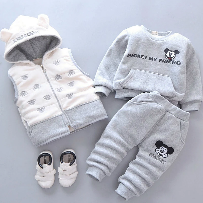 Детская одежда 2019 новый зимний комплект для мальчиков и девочек 1-2-3 лет из 3