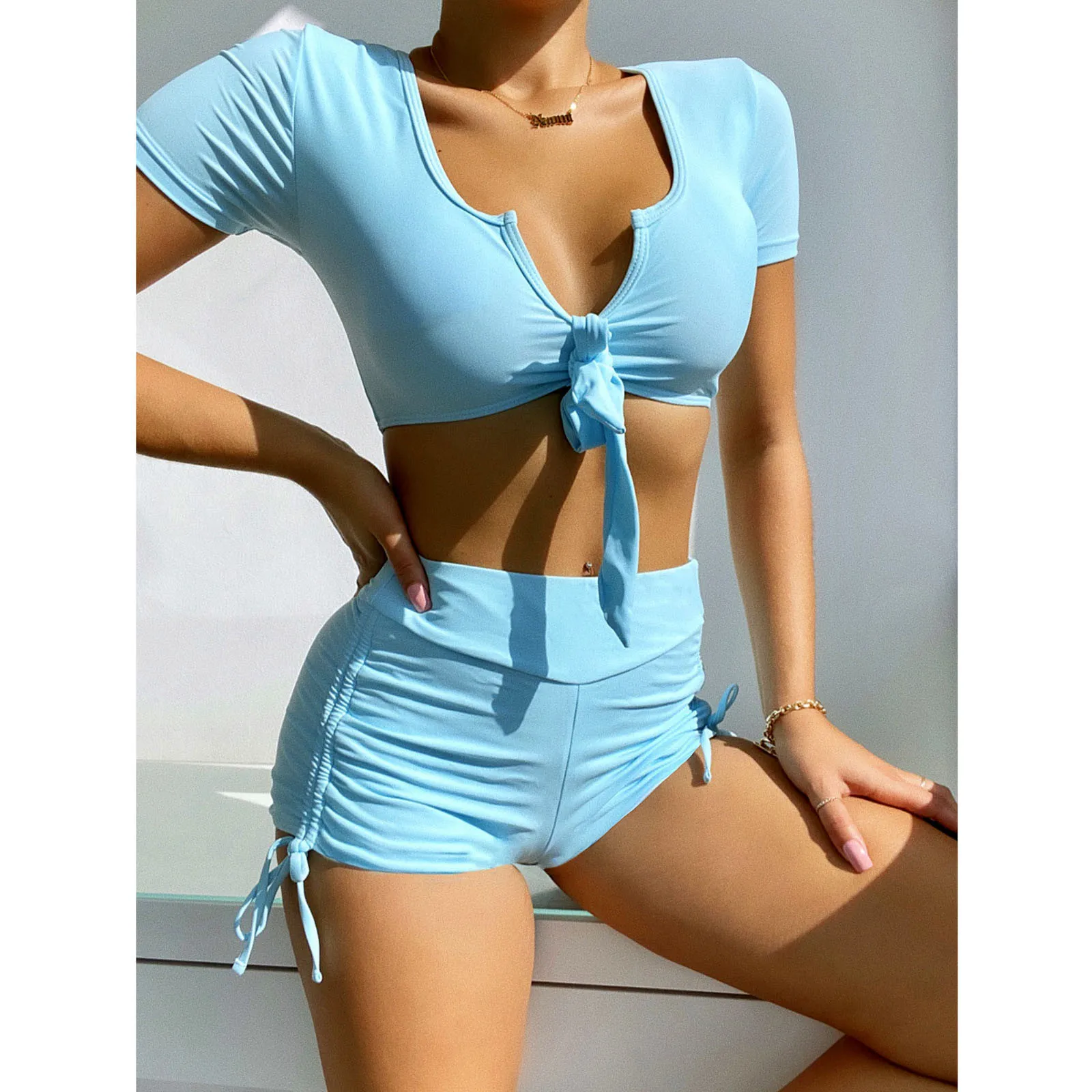 

#50 New Arrival Women Sexy Printed Bandage Push-up Pad Swimwear Set Swimsuit Beachwear Beach Wear Female Traje De Bao