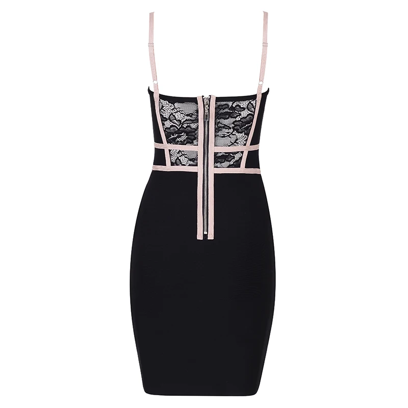 

2020 New Summer Spaghetti Strap Bodycon Bandage Dress Women Sexy Lace Sleeveless Celebrity Evening Runway Party Dress Vestidos