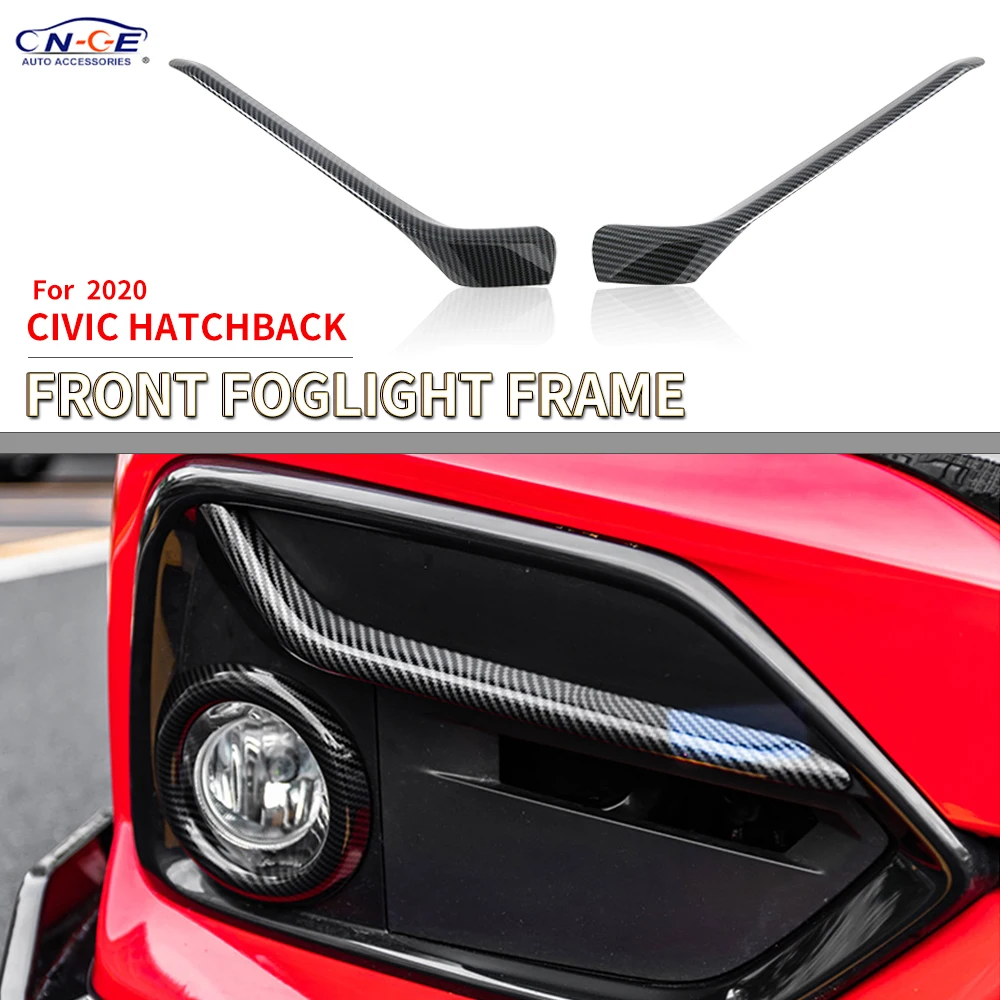 

Для Honda Civic хэтчбек передсветильник противотуманная фара рамка из углеродного волокна стильная фара для век бровей Противотуманные фары мо...