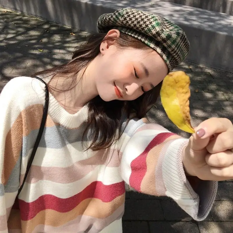 

autumn hoodies woman black pink white striped aesthetic harajuku hoodie korean kpop clothes thick warm sweatshirt women top 2020