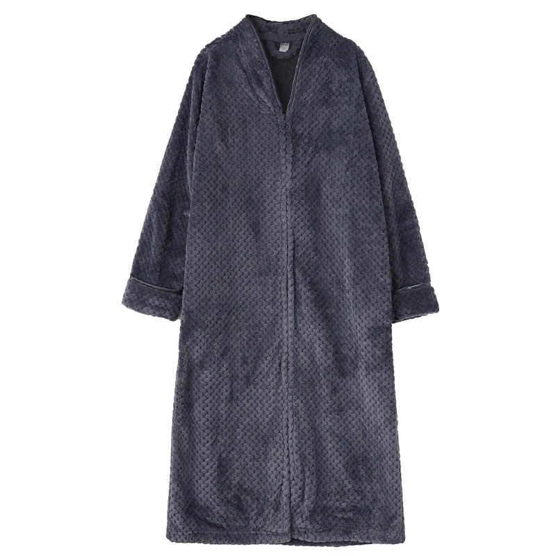 

Lovers Nightgown Home Clothes Autumn Winter New Kimono Gown Women Sleepwear Flannel Warm Bathrobe Casual Nightwear Lingerie