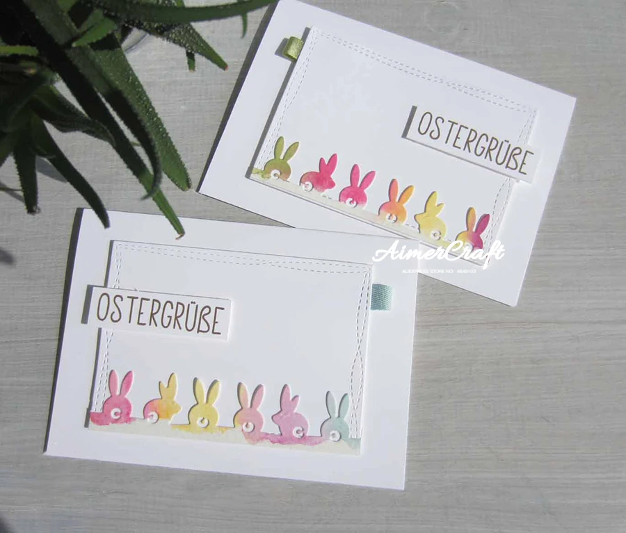 Металлические вырубные штампы в виде кролика и животного зеркальные