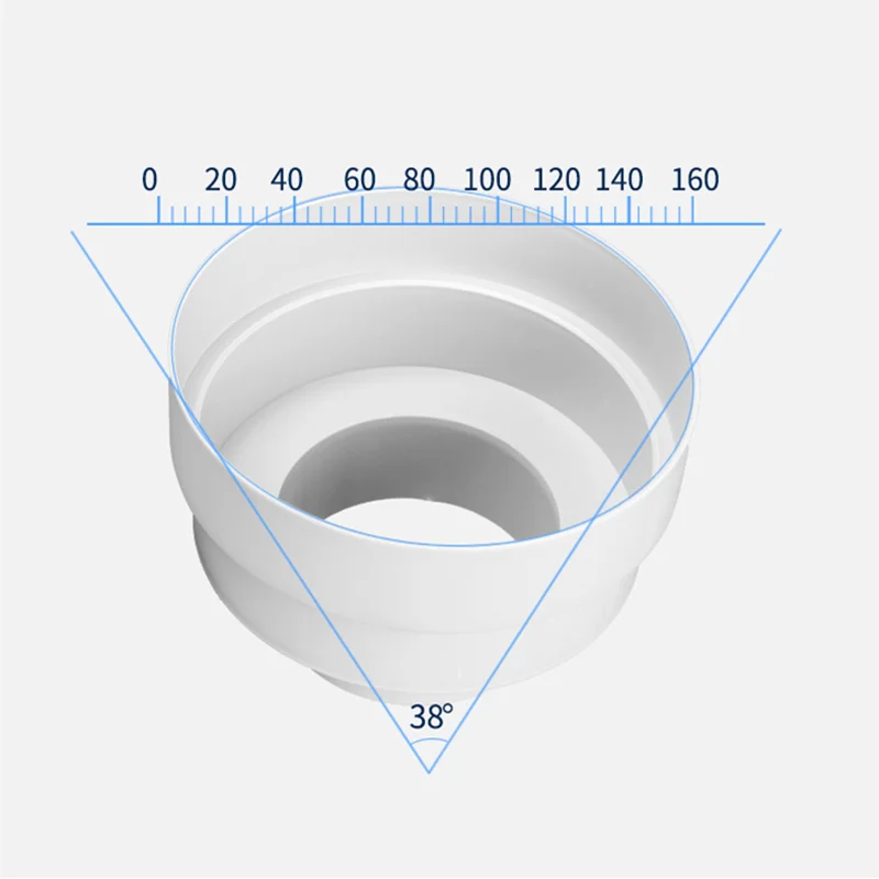 Пластиковый фитинг для соединения труб прямой Редуктор воздуховода расширитель
