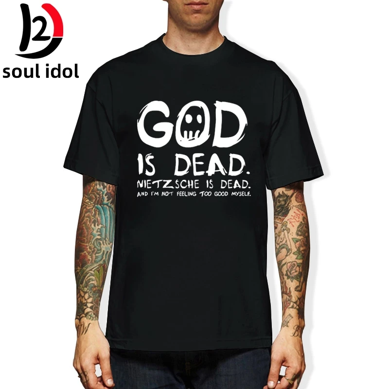 REM God is dead - Nietzsche Mir ist auch schon ganz schlecht футболка S-3XL Harajuku топы Футболка модная