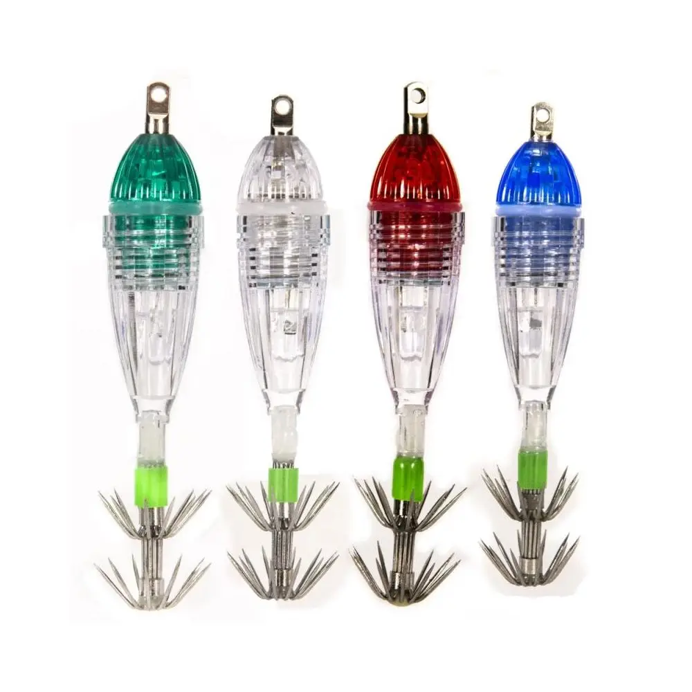 Hot High Quality Deep  Drop Underwater Diamond Shape LED Lure Light with hook Flash Lamp Bass Spoon Fishing Squid